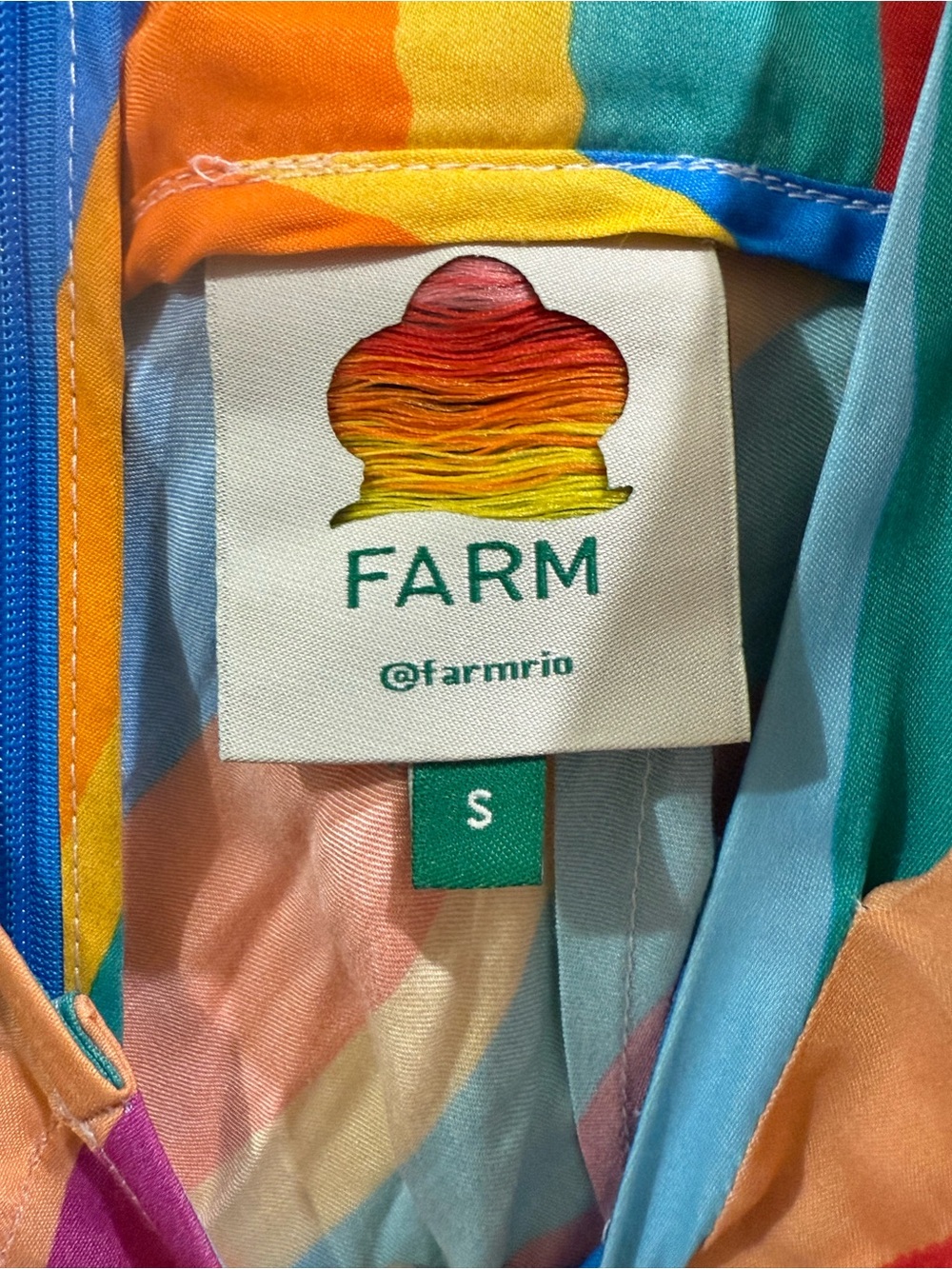 FARM Rio Rainbow Stripe High-Low Maxi Dress - Picture 3 of 13